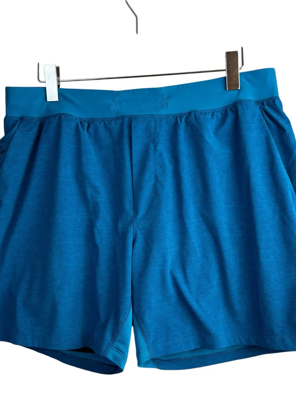 Lululemon T.H.E. Short 7" Nulux Liner Heathered Vivid Aqua men’s size XXL - Picture 5 of 10